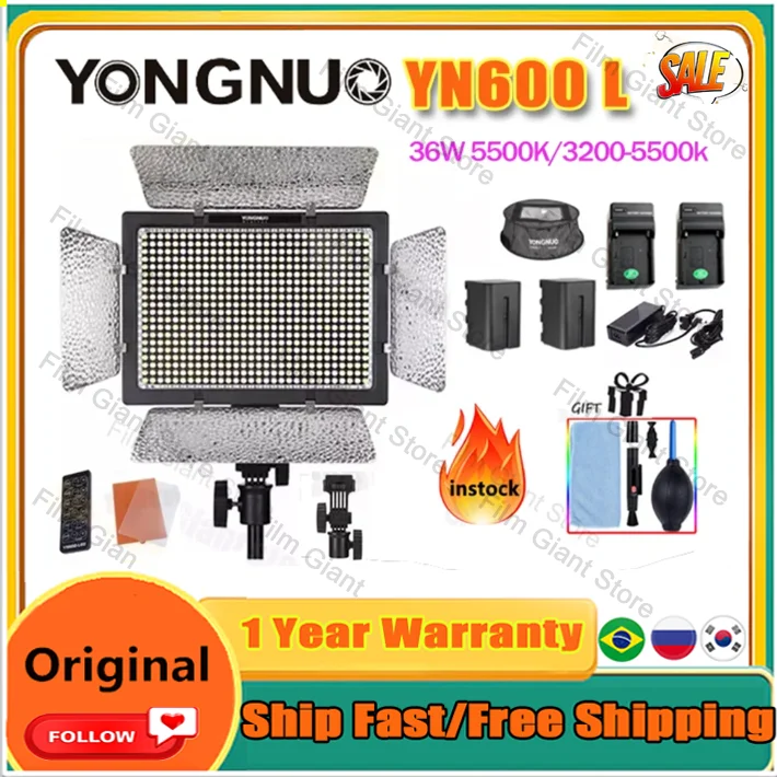 Yongnuo YN600L LED  , 3200K-5500K  ,   ͸ ɼ, ũ ̷α ƽ